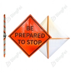 Be Prepared To Stop Roll Up Traffic Sign - 